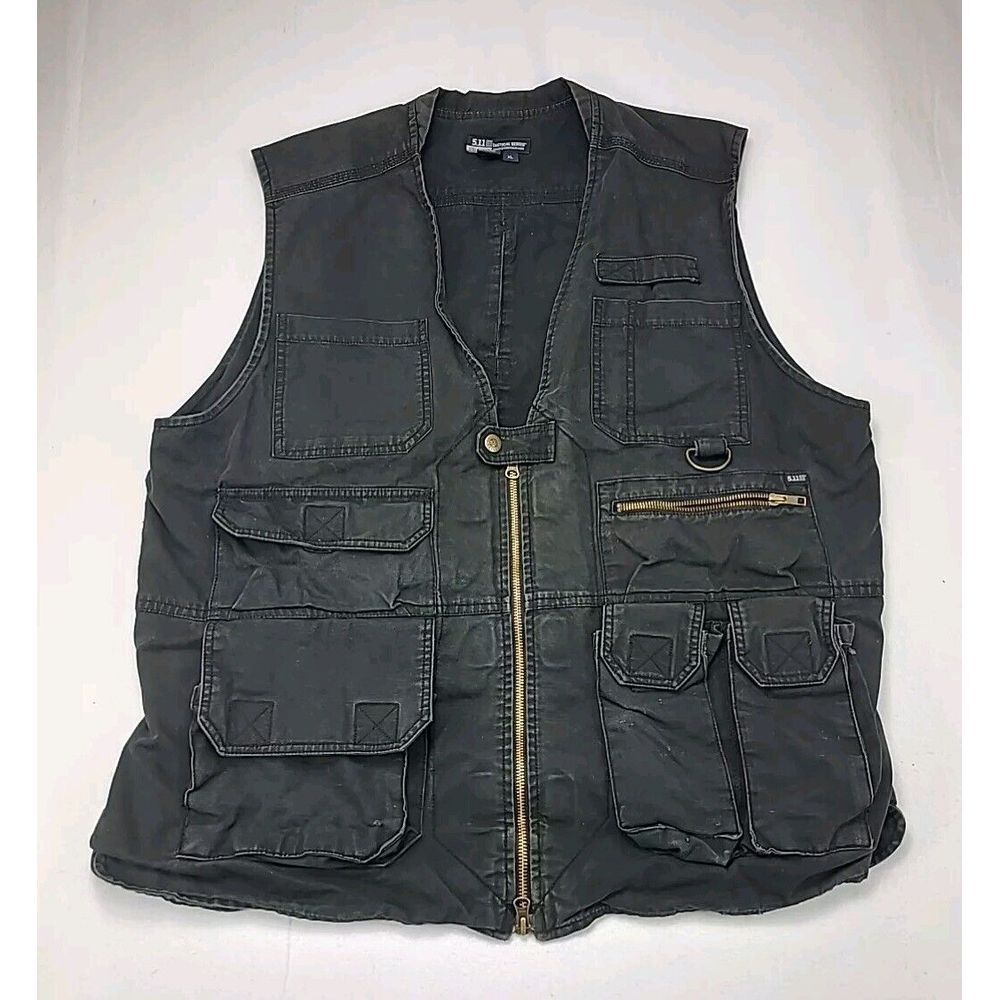 5.11 Tactical Series Vest Mens XL Black Fast-Tac Conceal Carry Hunting 80008
